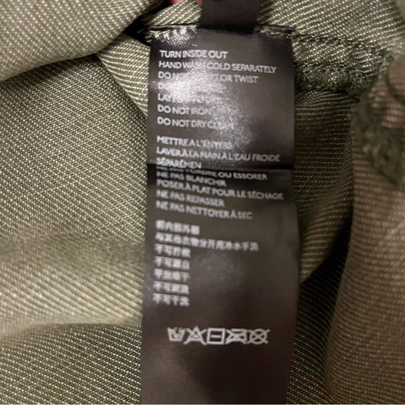 Anthropologie Olive Green and Bronze Sequin Button Down Shirt Size 8 - Picture 15 of 16